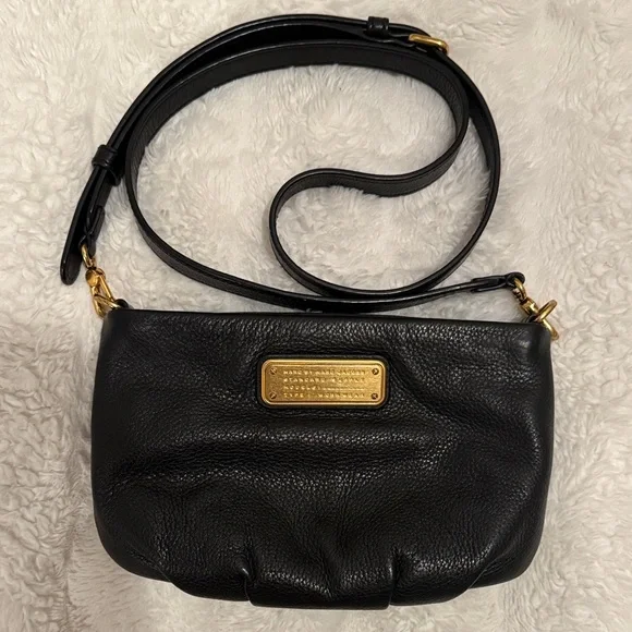 Marc by Marc Jacobs Black Leather Crossbody Bag - Picture 1 of 8